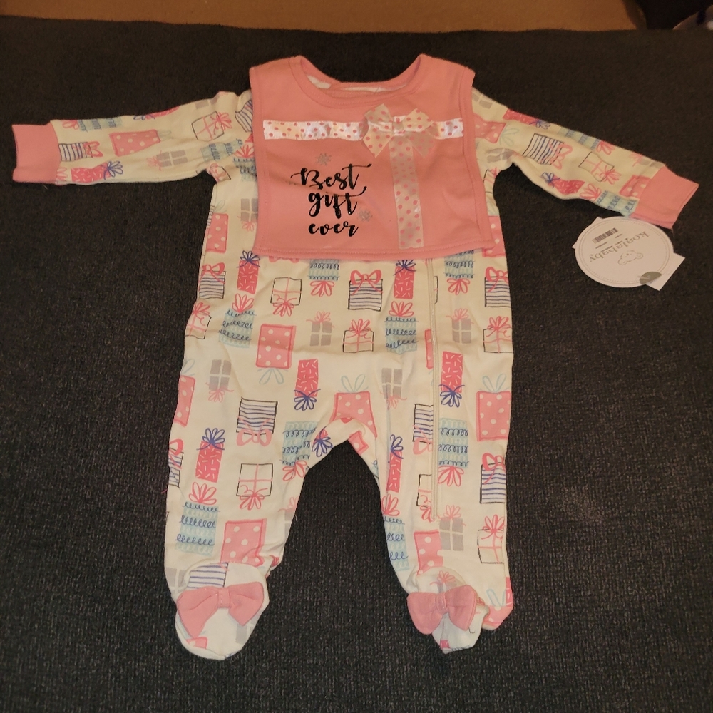 Baby Girls Christmas Gift Footed One Piece